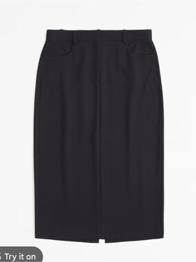 Abercrombie & Fitch Black Tailored Pencil Skirt